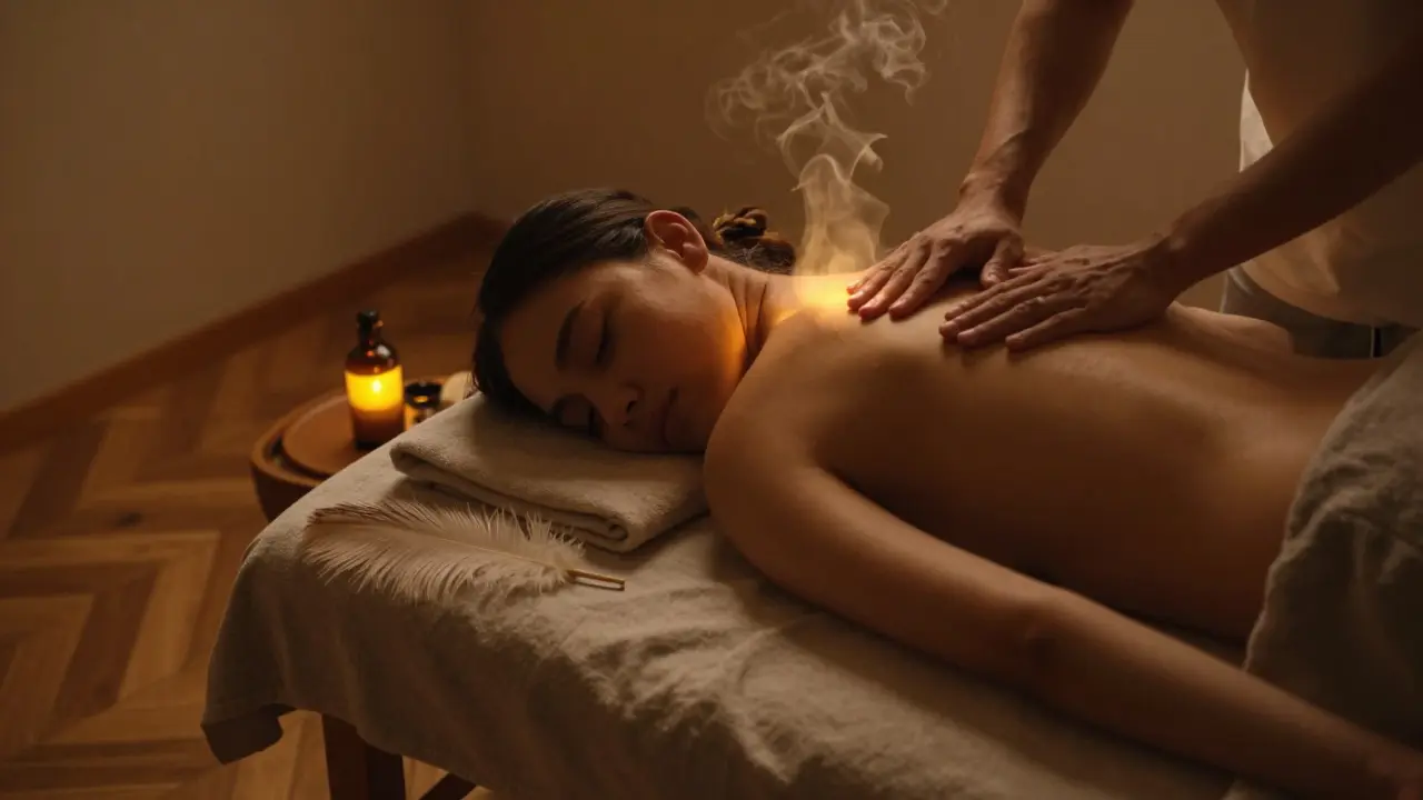 Uvolnění energetických bloků v těle během tantrické masáže: jak to funguje a co cítíte