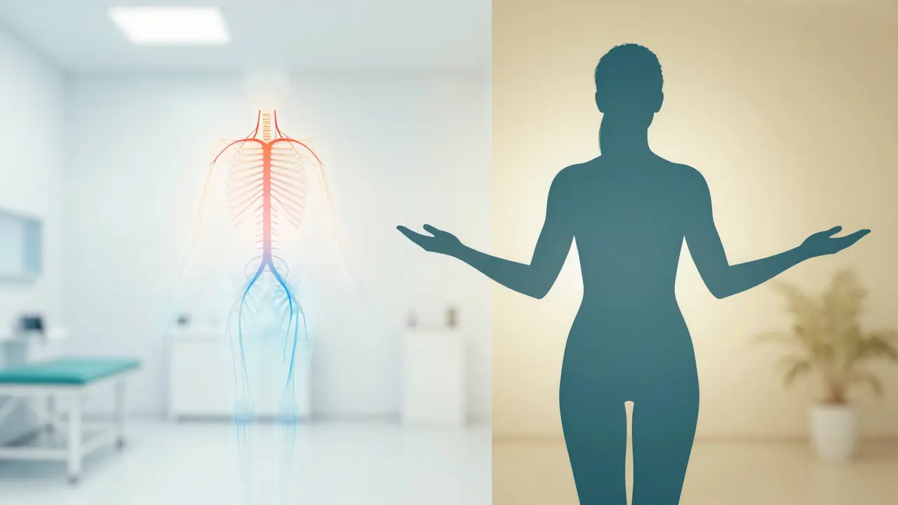 Abstraktní symbolizace uzdravení nervového systému a sebeovládání
