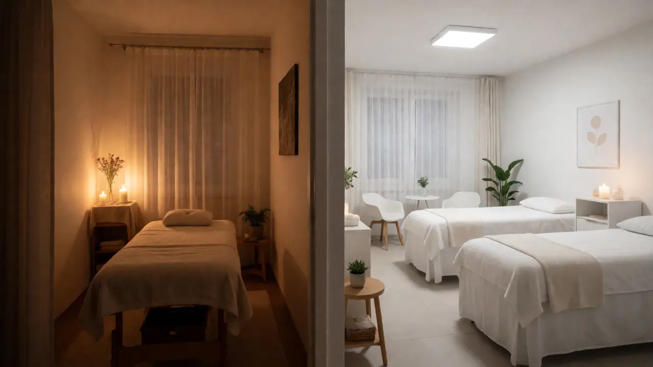Soukromé studio vs. tantrický salon: Co si vybrat pro první masáž?